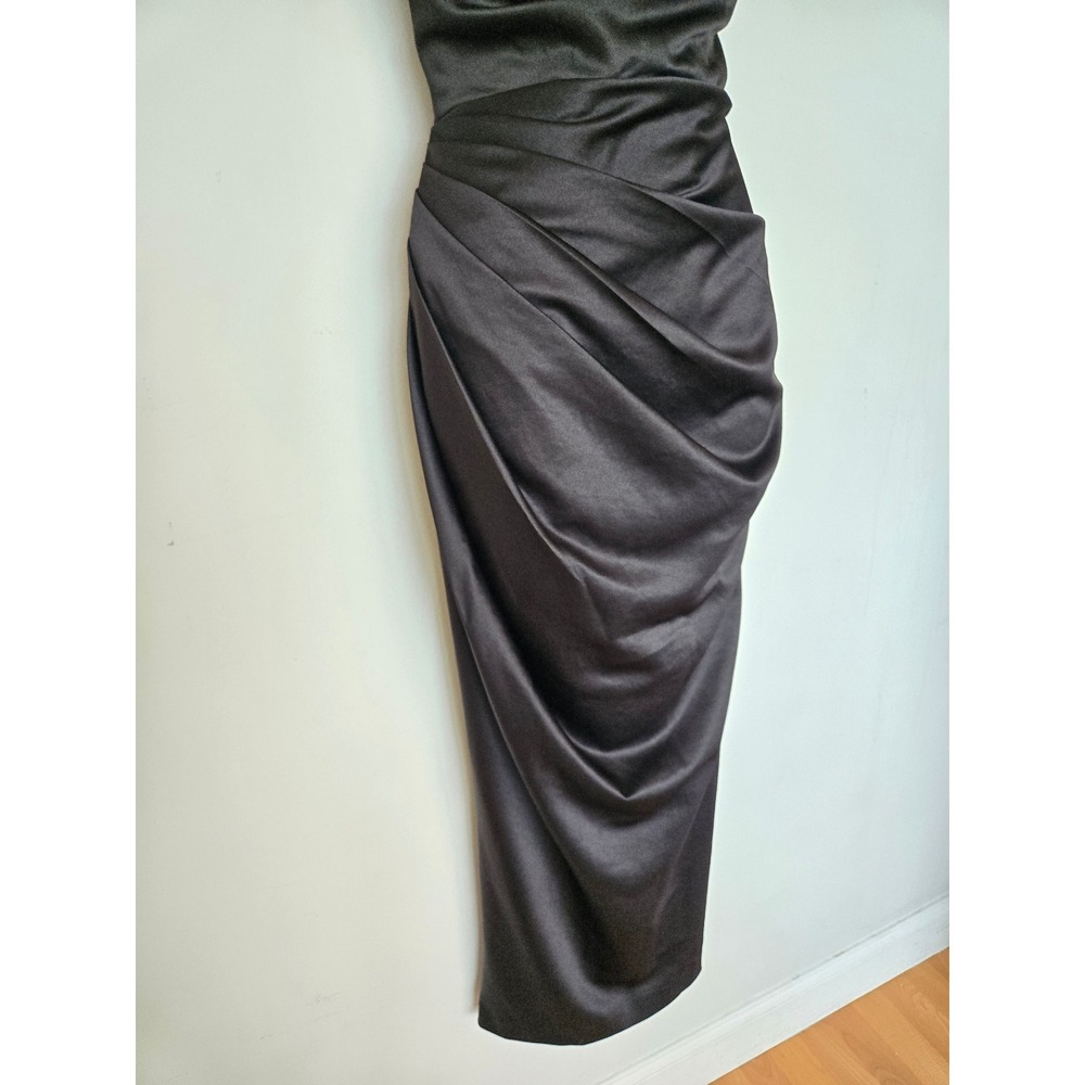 House of CB Adrienne Black Strapless Corset Maxi Dress M Formal Glam Wedding - Picture 5 of 14